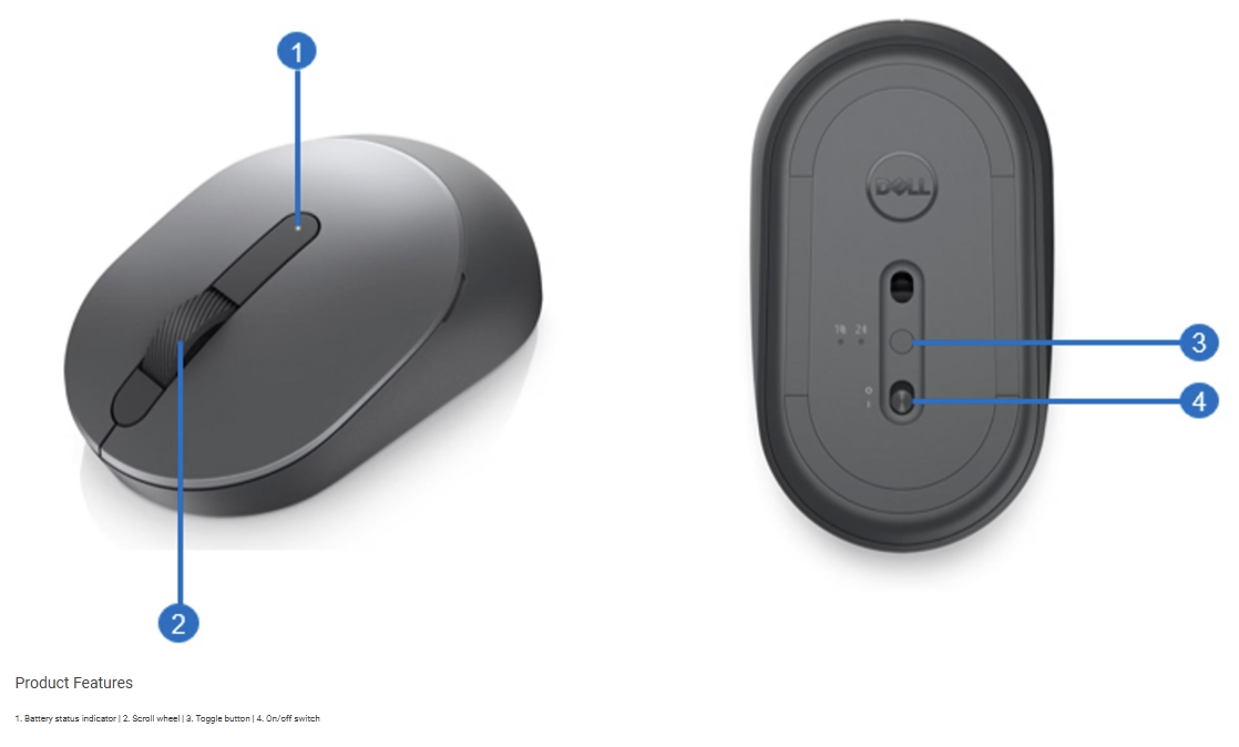 Dell Mobile Wireless Mouse - MS3320W - Image 4